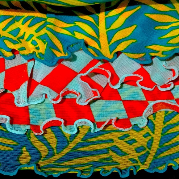 $218 DIANE VON FURSTENBERG Reversible Abriella Pool Tile/Bella Palms Top! NWT 🌷 - Picture 5 of 15